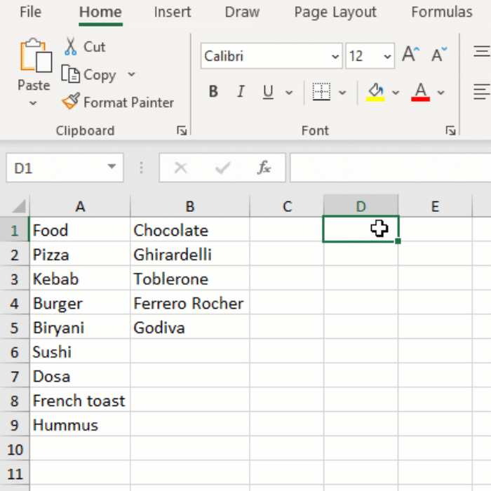 Converting dropdown data to Excel tables separately and naming each one of them