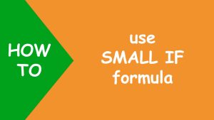 Read more about the article Excel dropdown SMALL IF formula