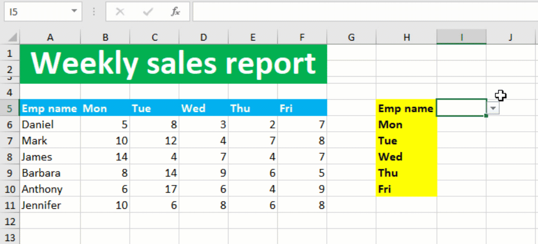 Extracting data from the database based on the selection of dropdown list