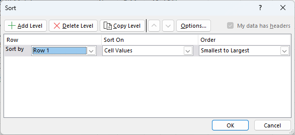 Sorting data