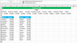 Read more about the article Convert horizontal data to vertical using Excel WRAPCOLS and TOROW