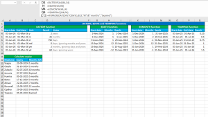 Read more about the article Excel DATEDIF, EDATE, EOMONTH and YEARFRAC functions