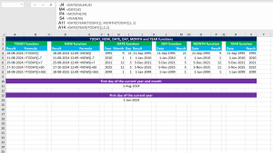 Read more about the article Excel TODAY, NOW, DATE, DAY, MONTH and YEAR functions