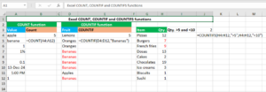 Read more about the article Excel COUNT, COUNTIF and COUNTIFS functions